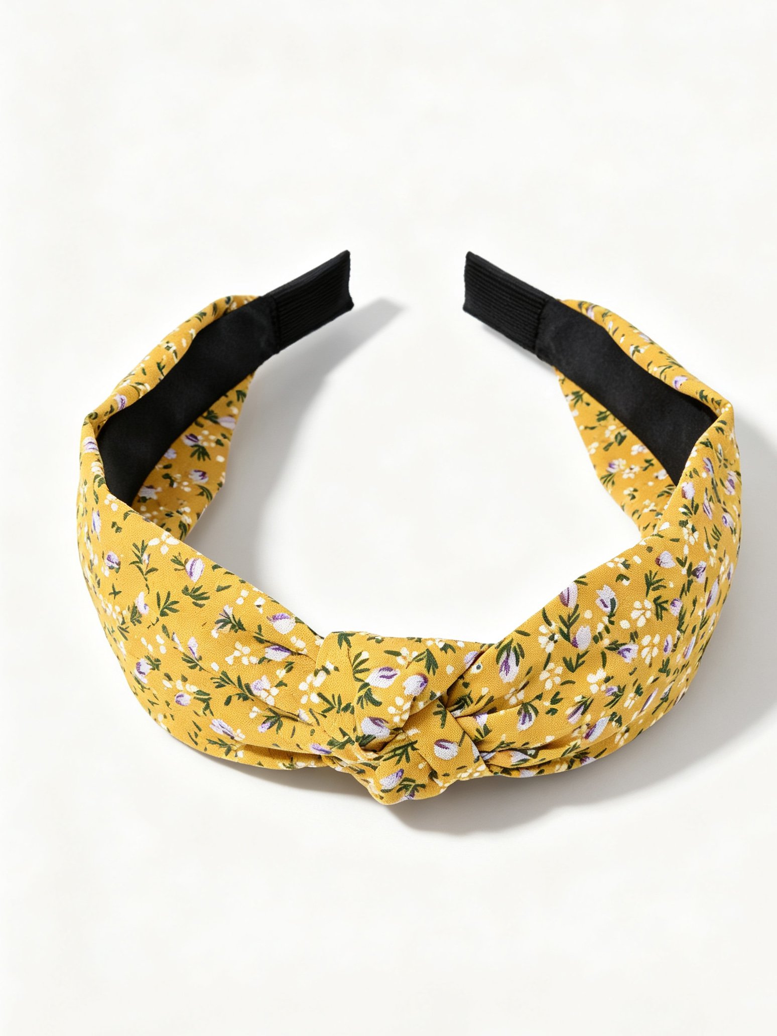 Floral Print Wide Knotted Headband