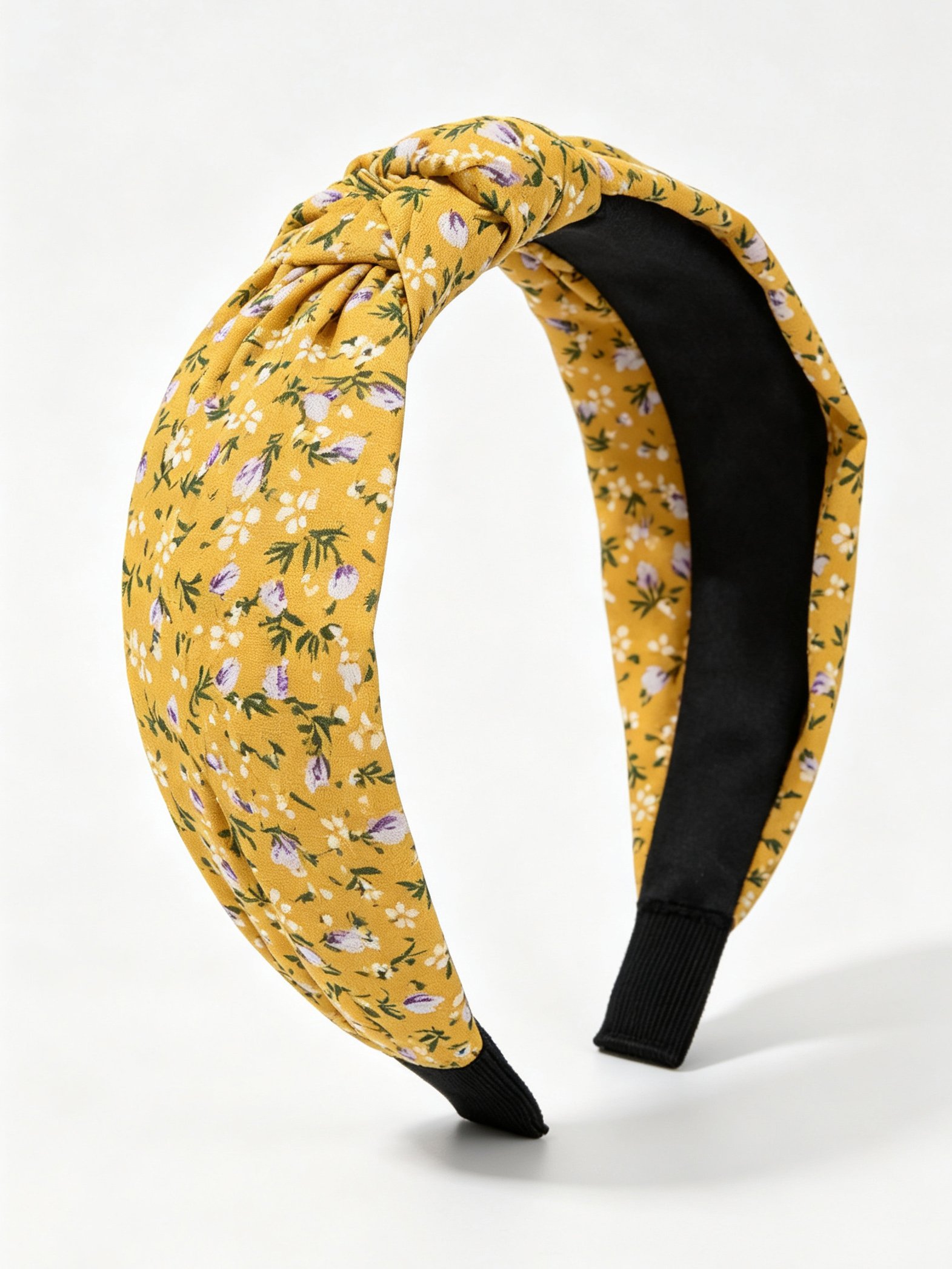 Floral Print Wide Knotted Headband