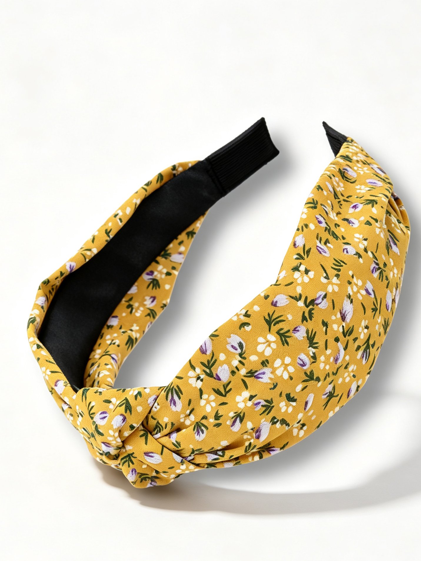 Floral Print Wide Knotted Headband