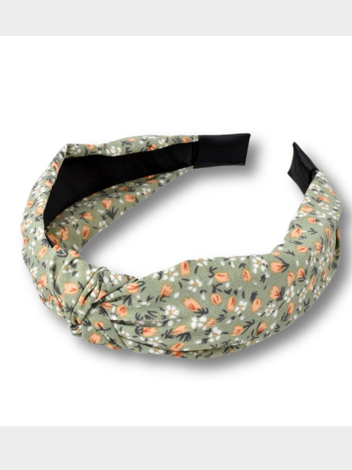Floral Print Wide Knotted Headband