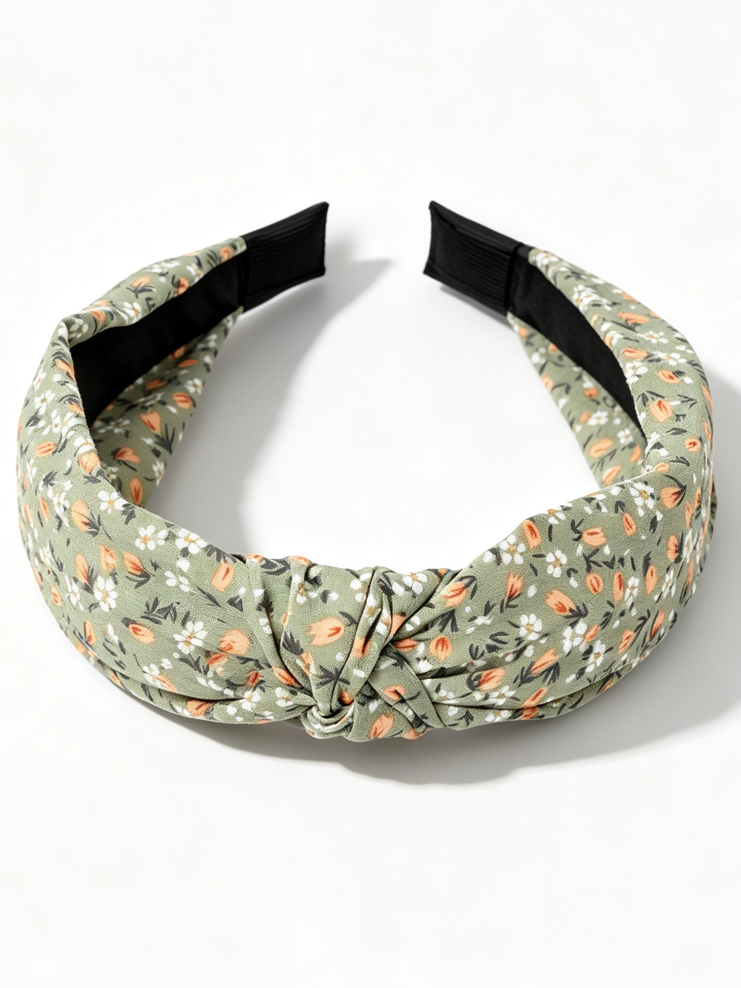 Floral Print Wide Knotted Headband