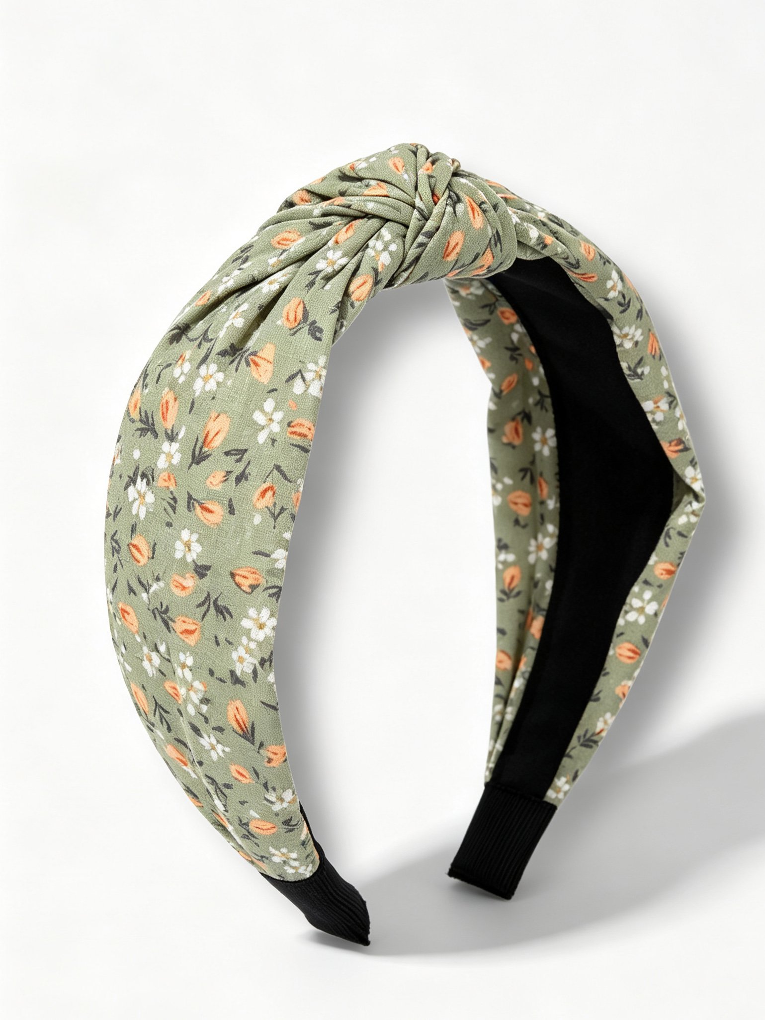 Floral Print Wide Knotted Headband