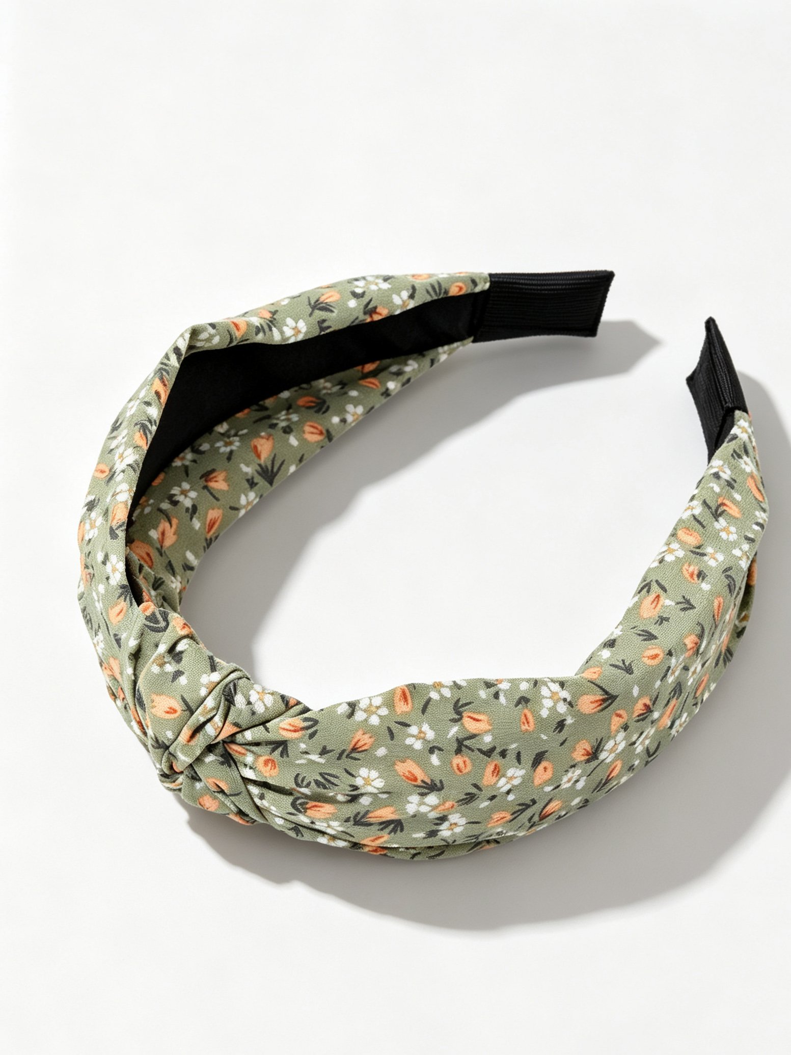 Floral Print Wide Knotted Headband