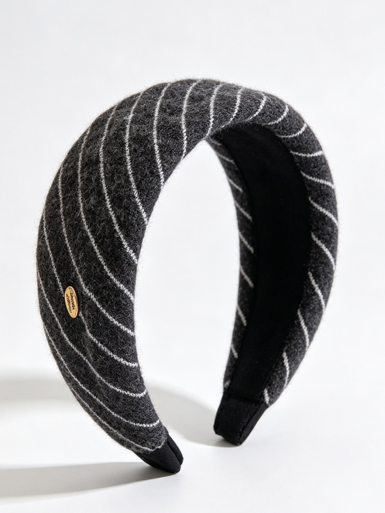 Striped Wide Gold Label Headband