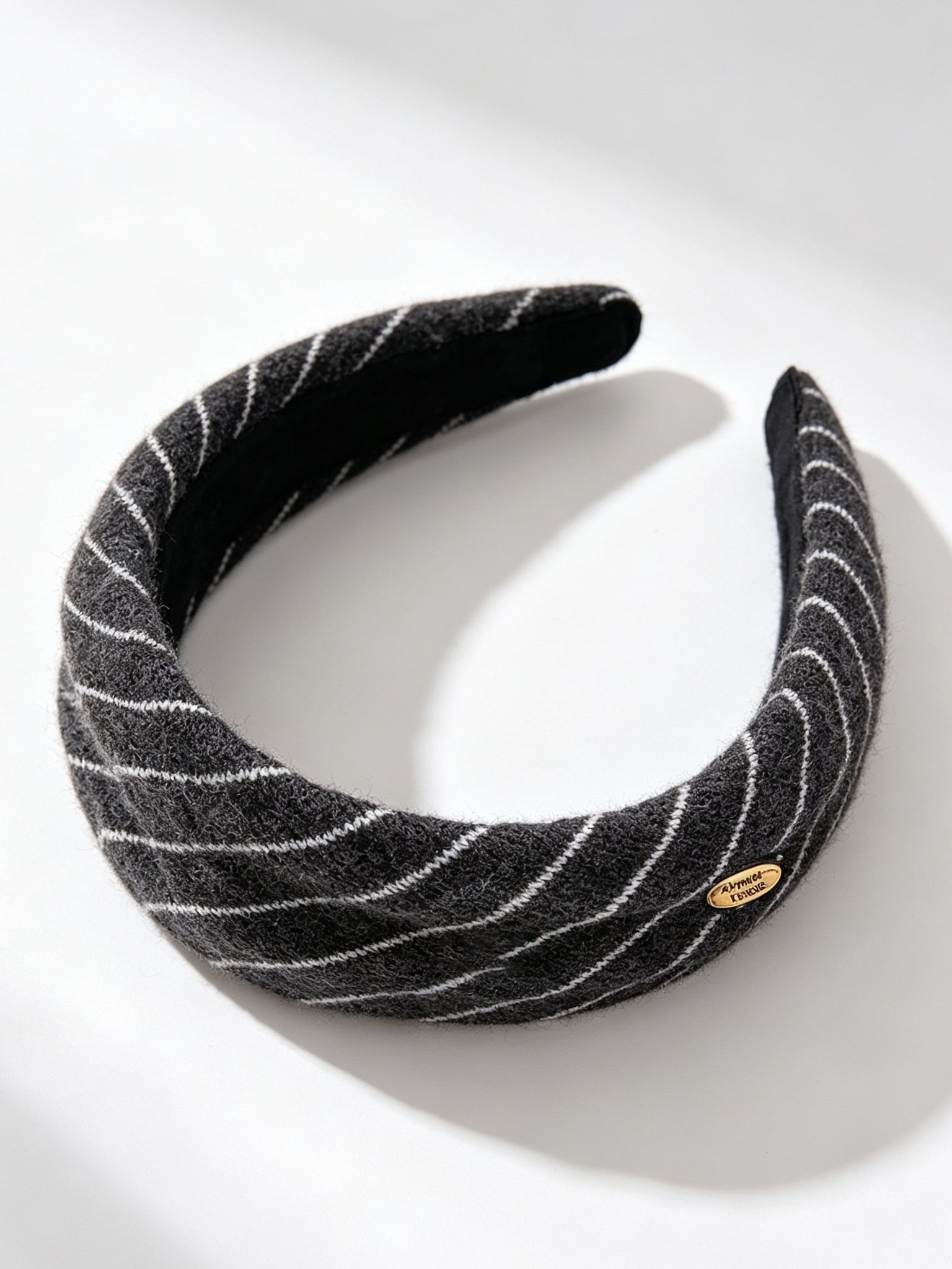 Striped Wide Gold Label Headband
