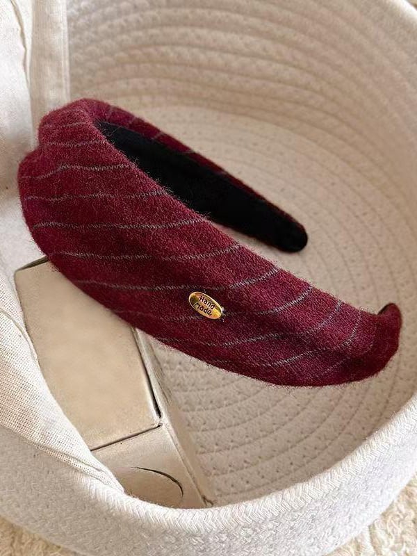 Striped Wide Gold Label Headband