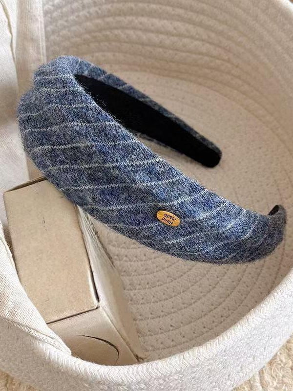 Striped Wide Gold Label Headband