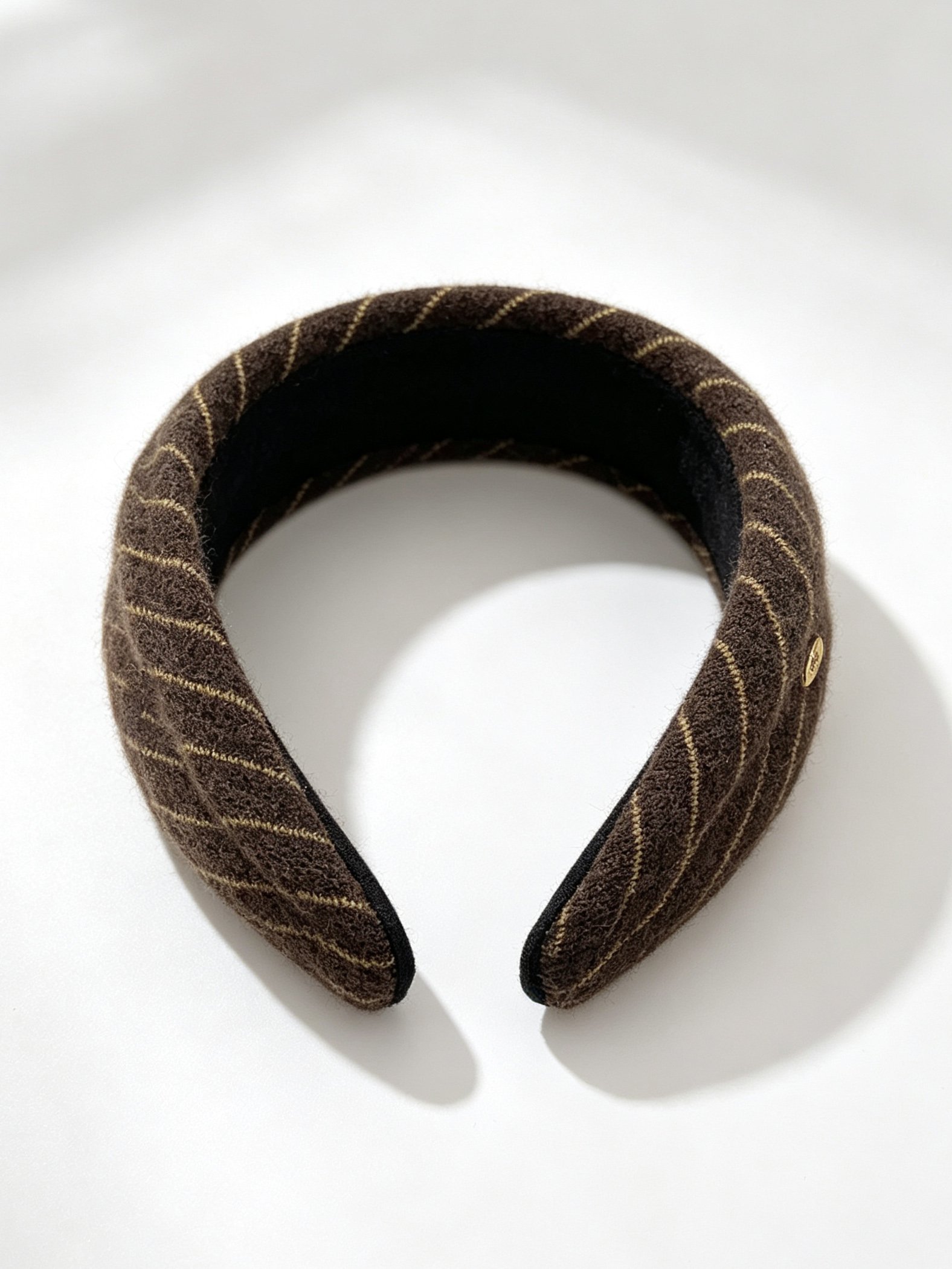 Striped Wide Gold Label Headband