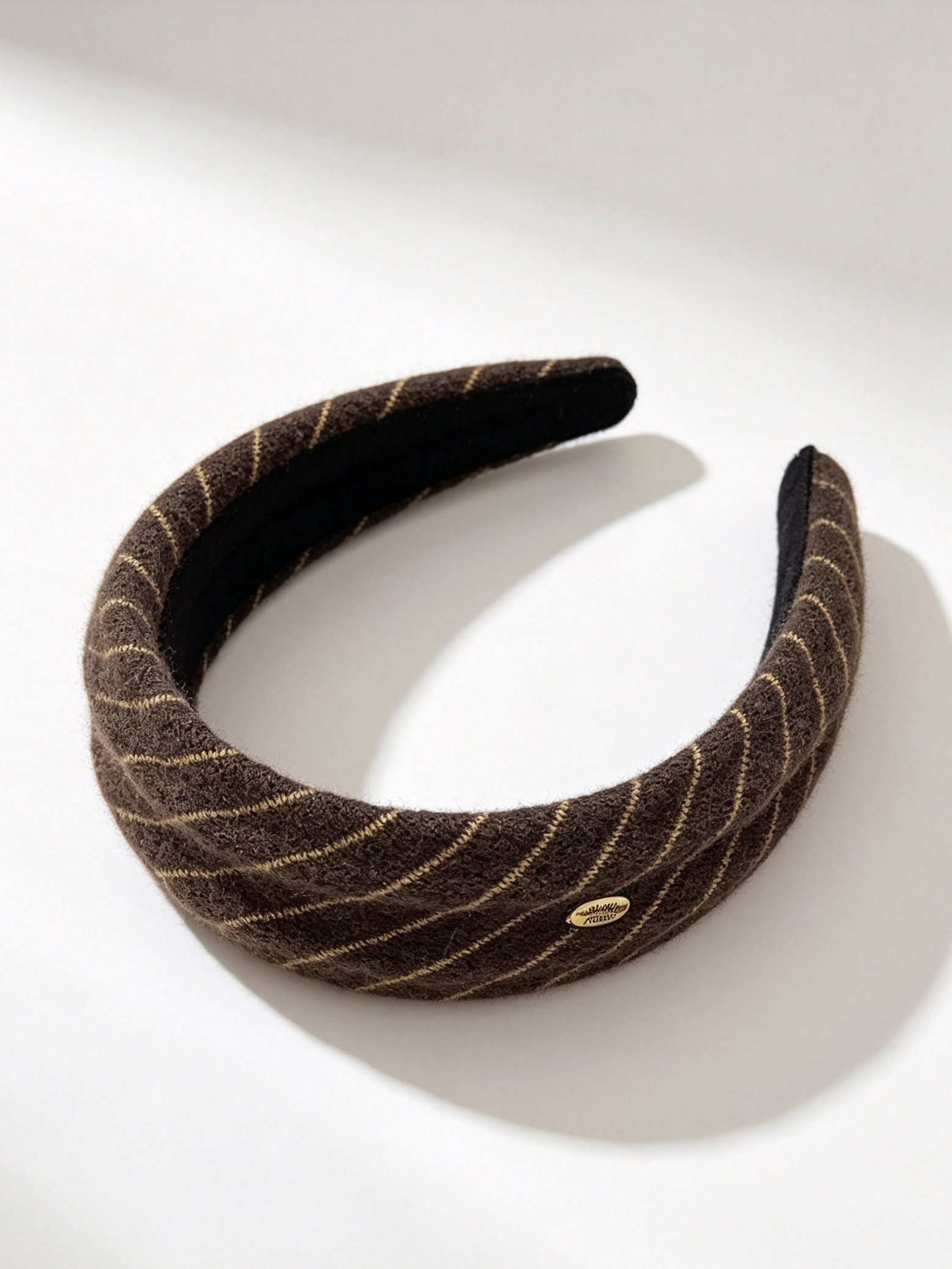 Striped Wide Gold Label Headband