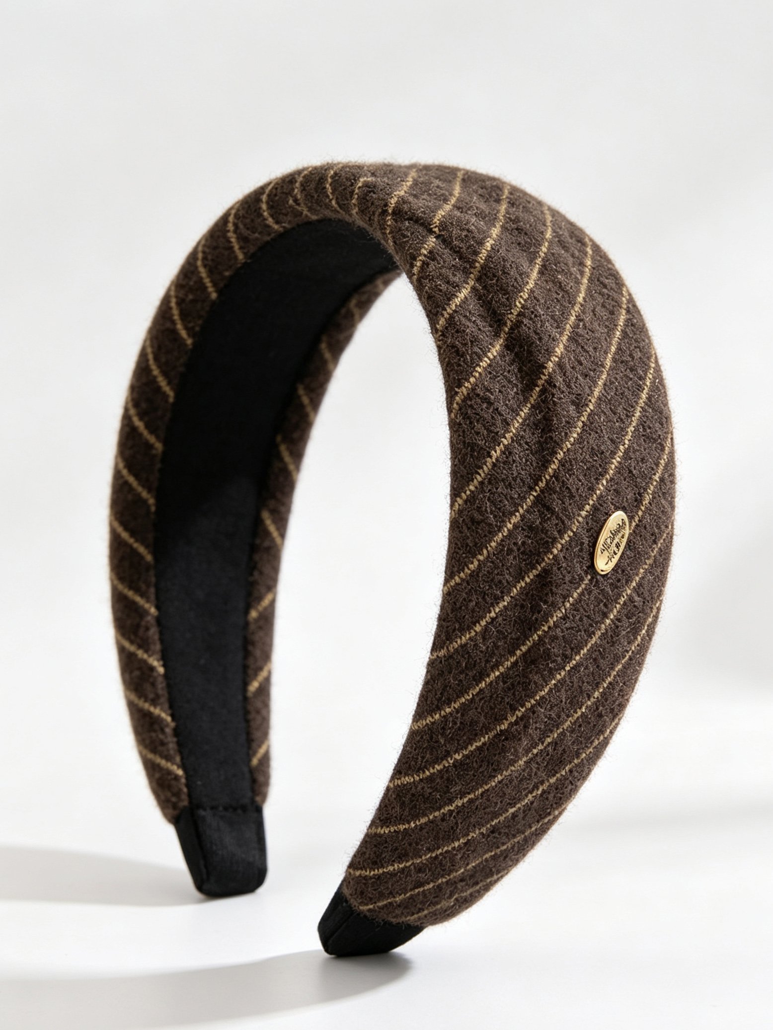 Striped Wide Gold Label Headband