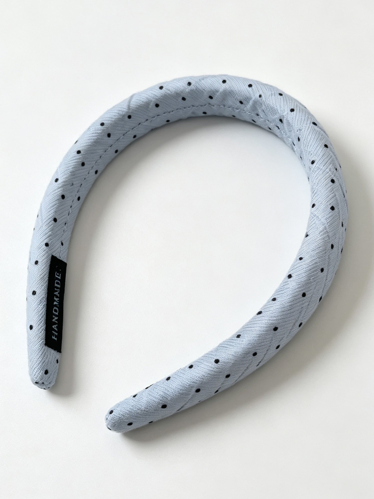 Light Blue Polka Dot Handmade Headband