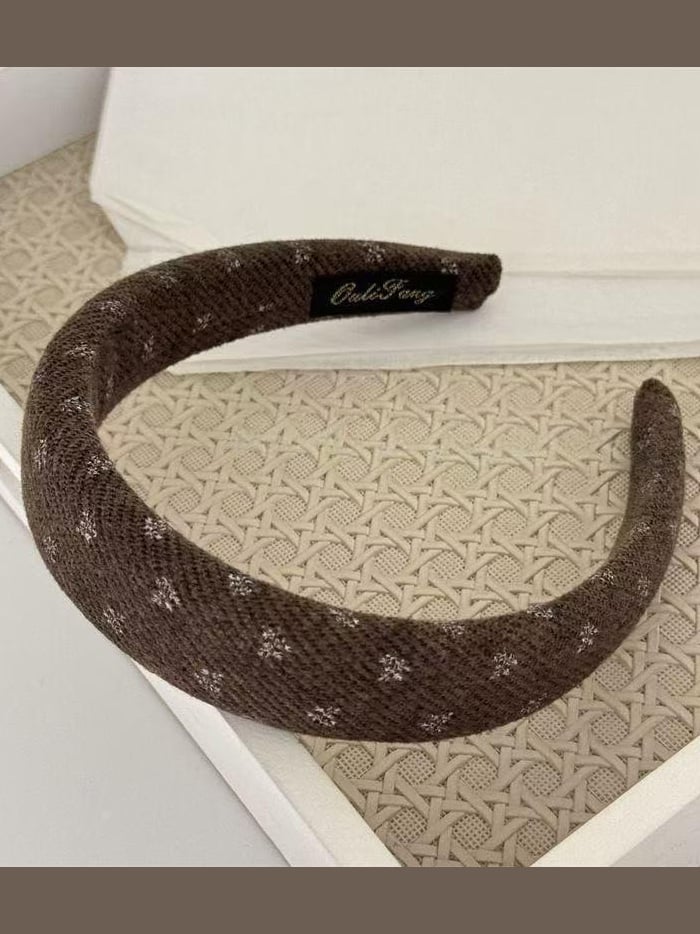 Floral Print Wide Sponge Headband