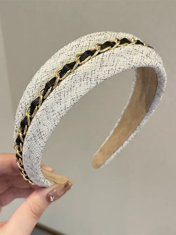 Tweed Chain Wide Headband