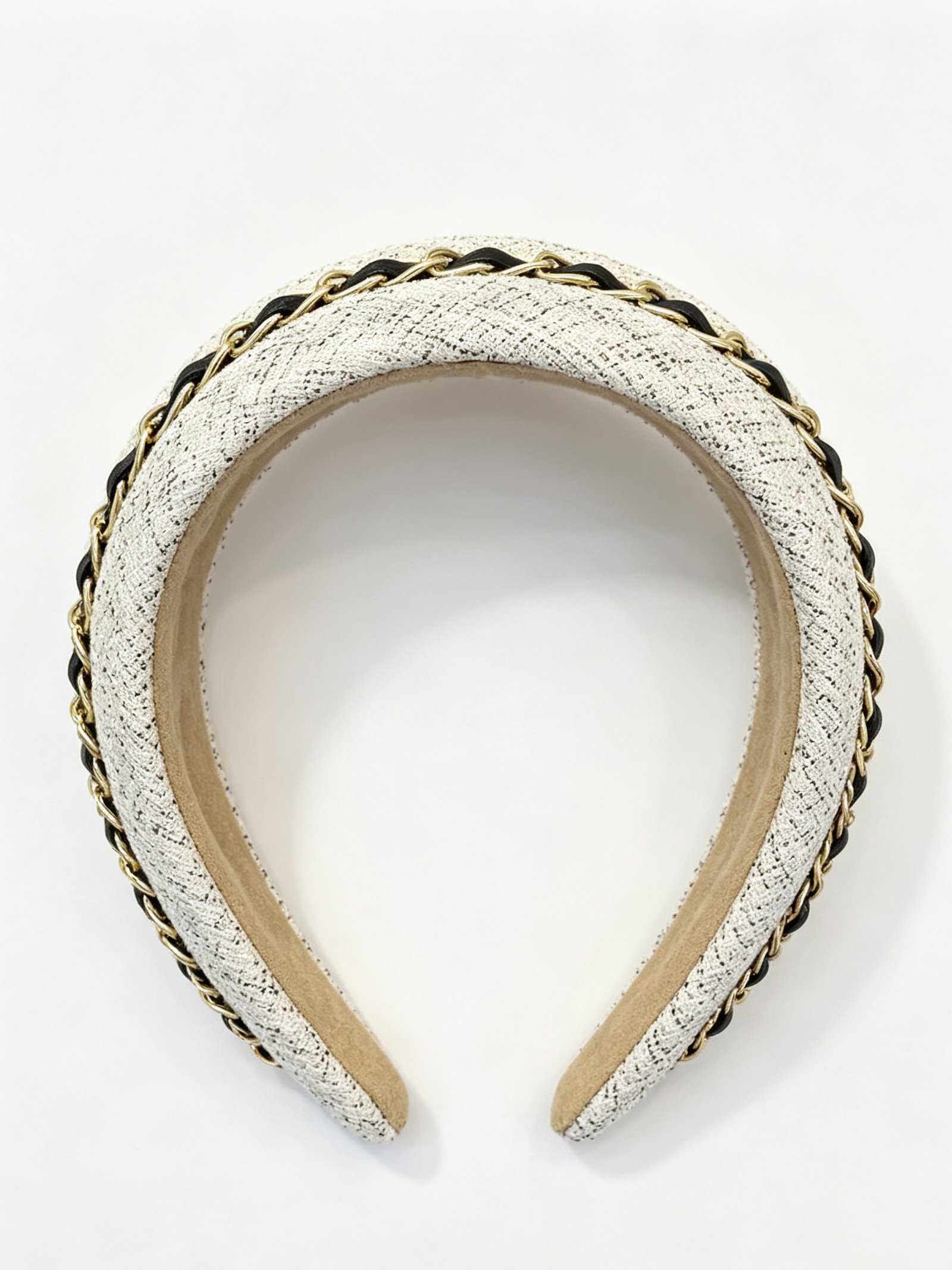 Tweed Chain Wide Headband