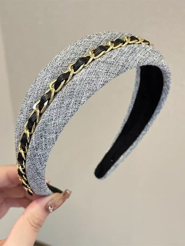 Tweed Chain Wide Headband