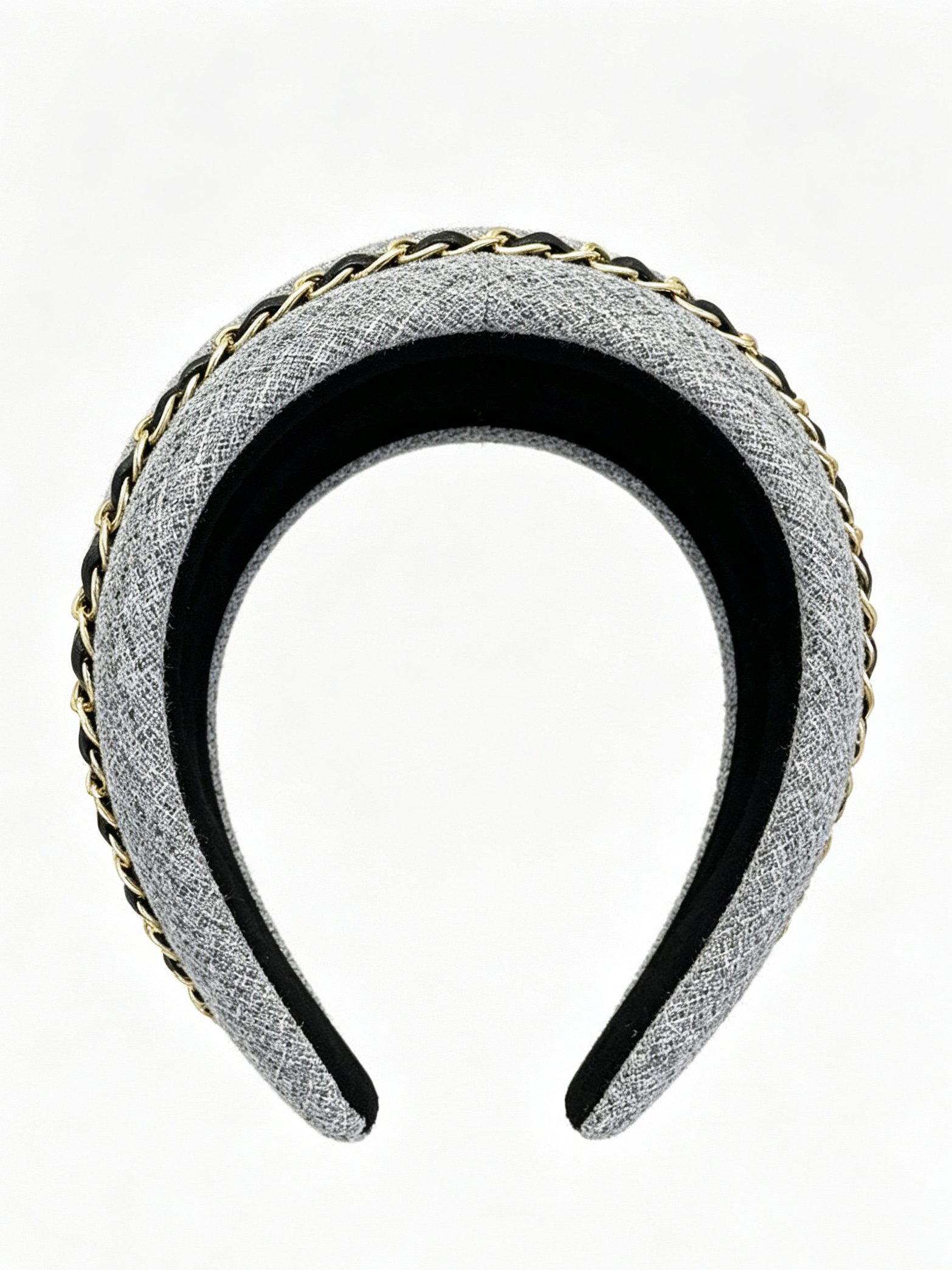 Tweed Chain Wide Headband