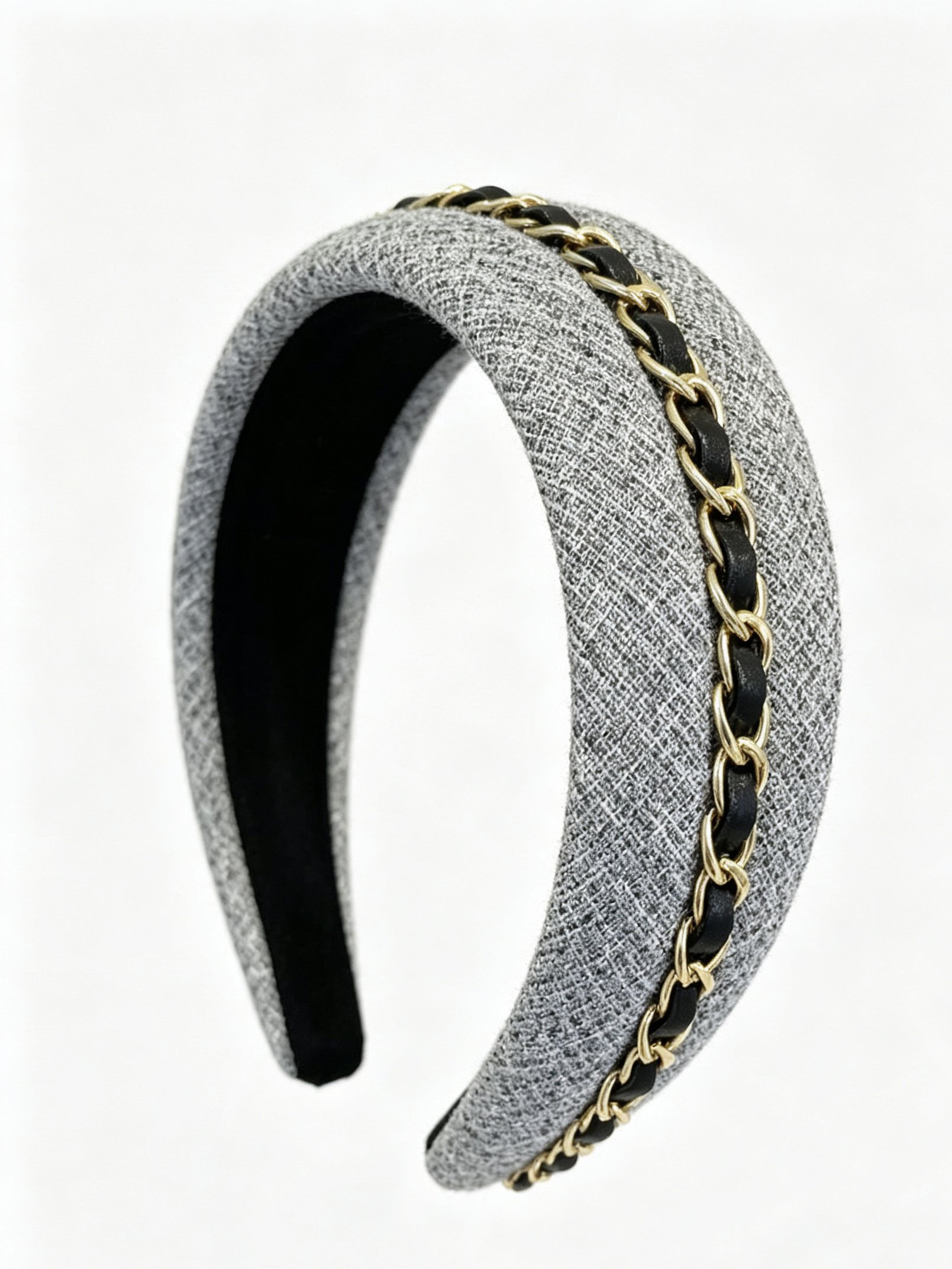 Tweed Chain Wide Headband