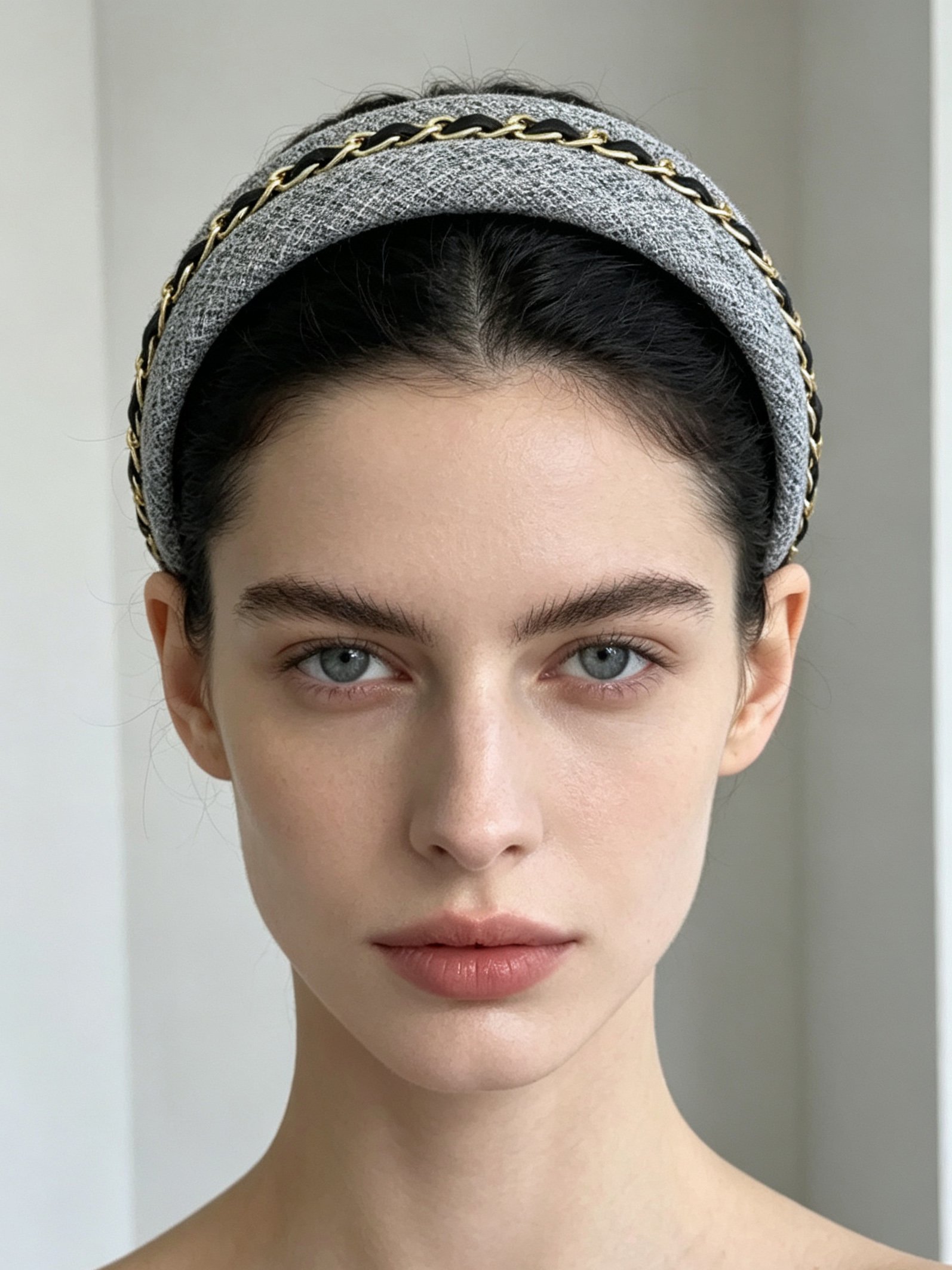 Tweed Chain Wide Headband
