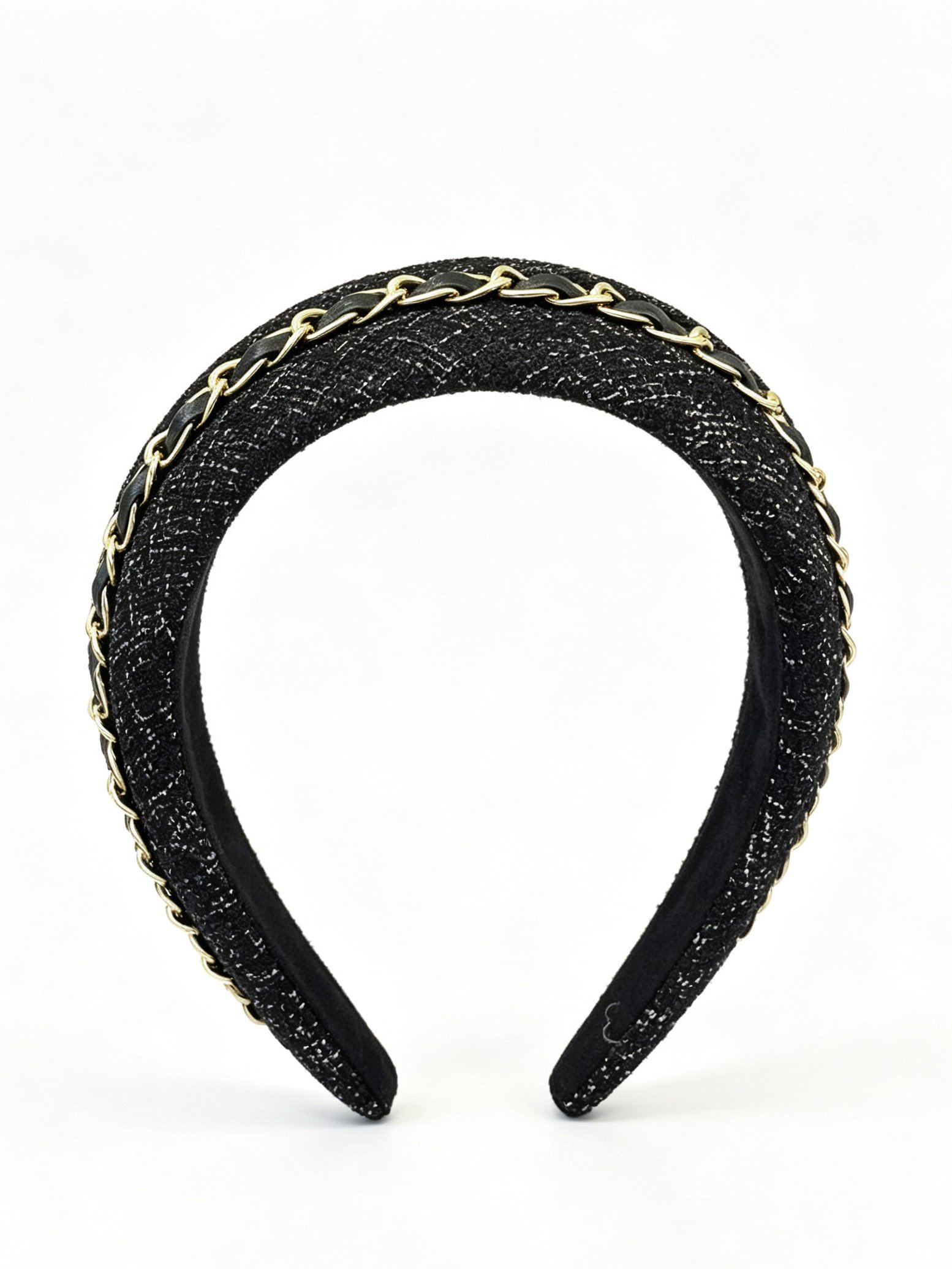 Tweed Chain Wide Headband