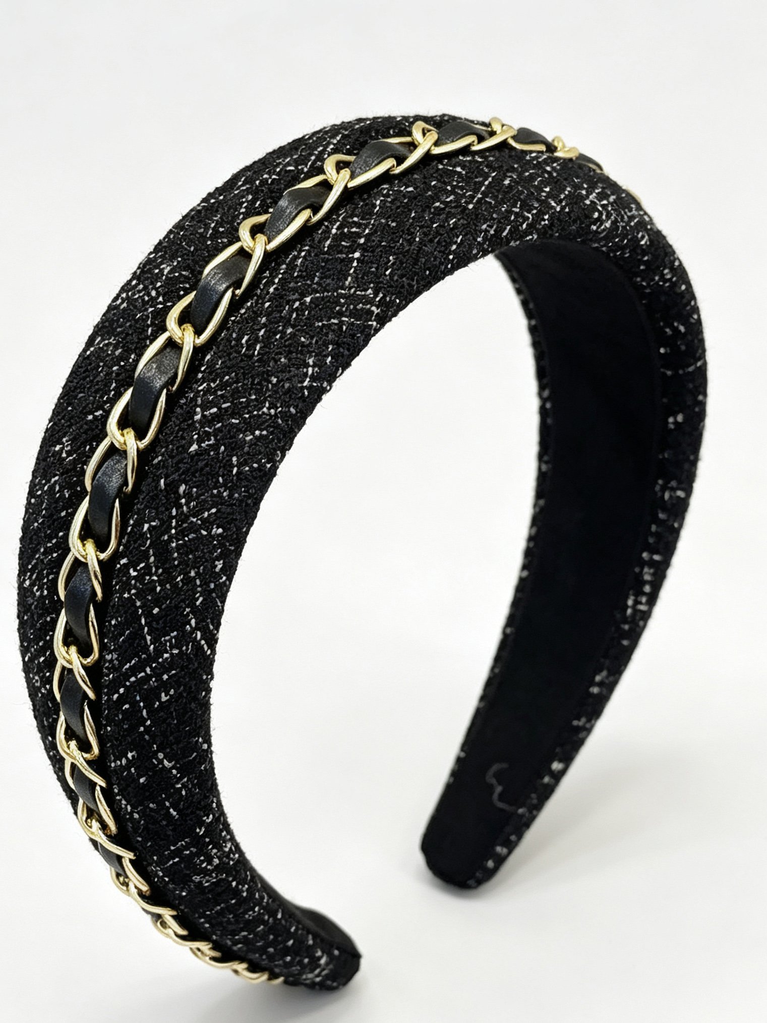 Tweed Chain Wide Headband