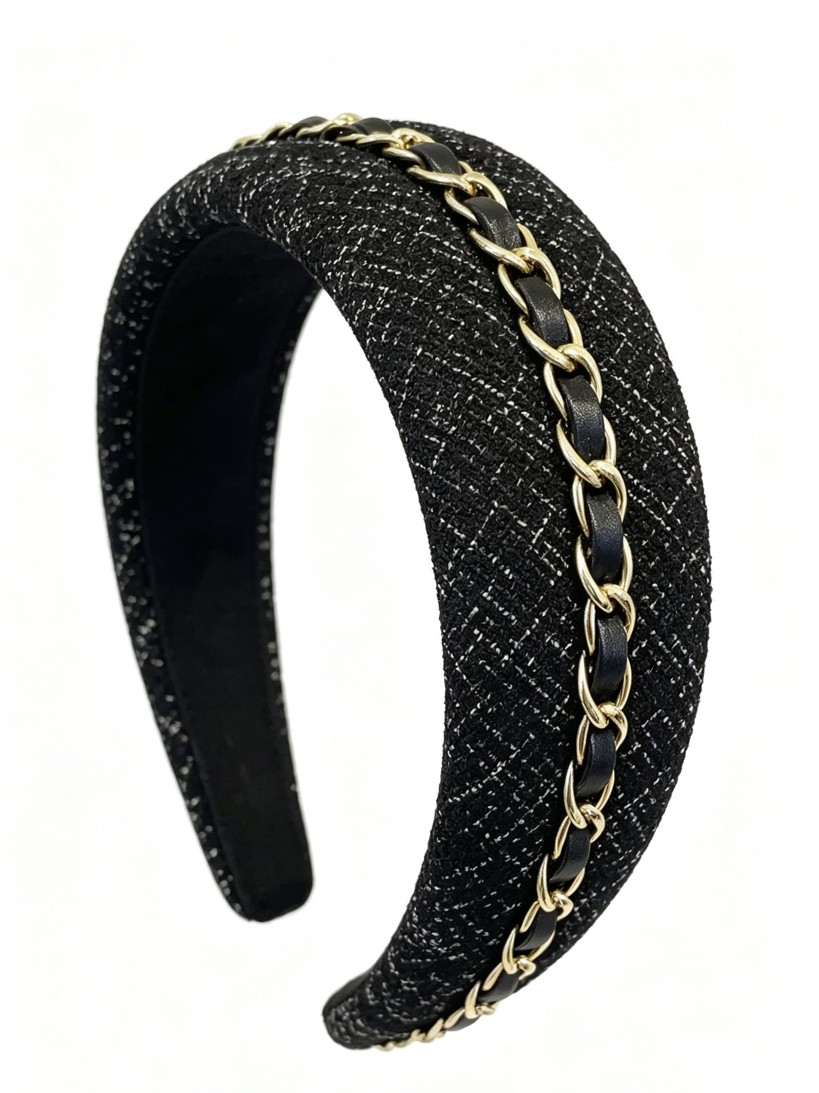Tweed Chain Wide Headband