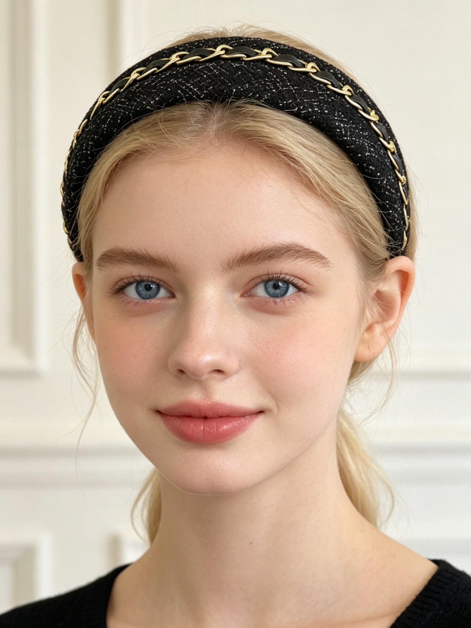 Tweed Chain Wide Headband