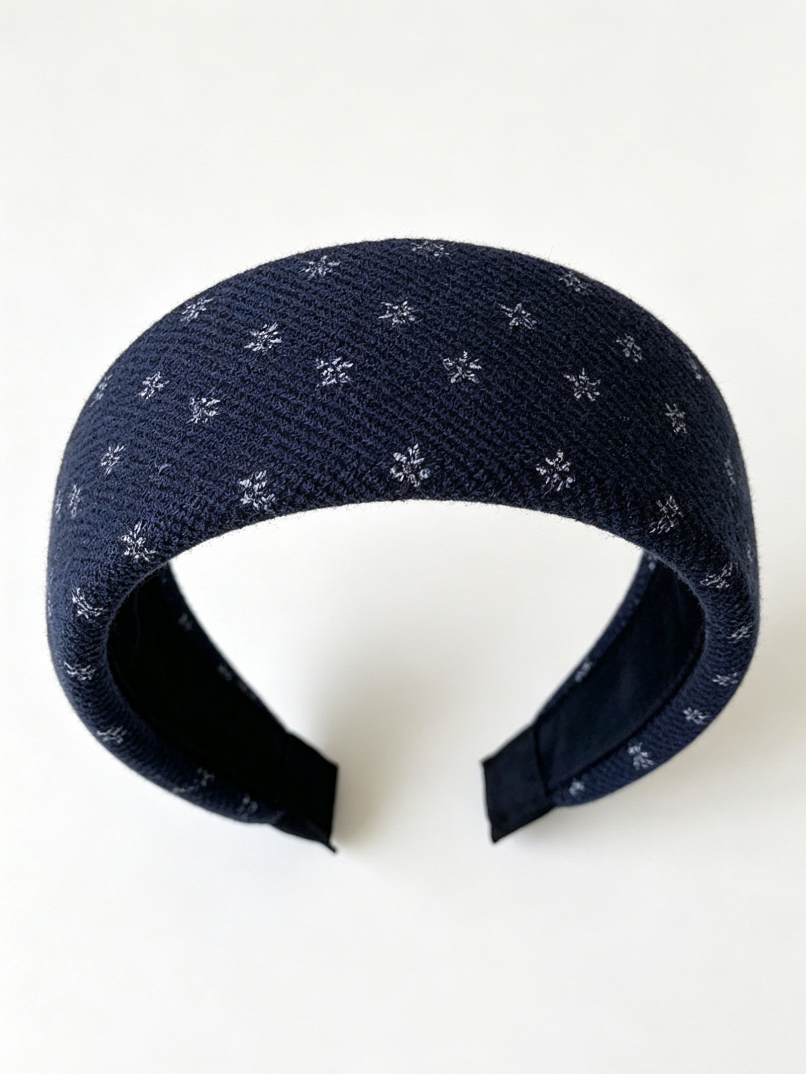 Knitted Small Floral Wide Headband