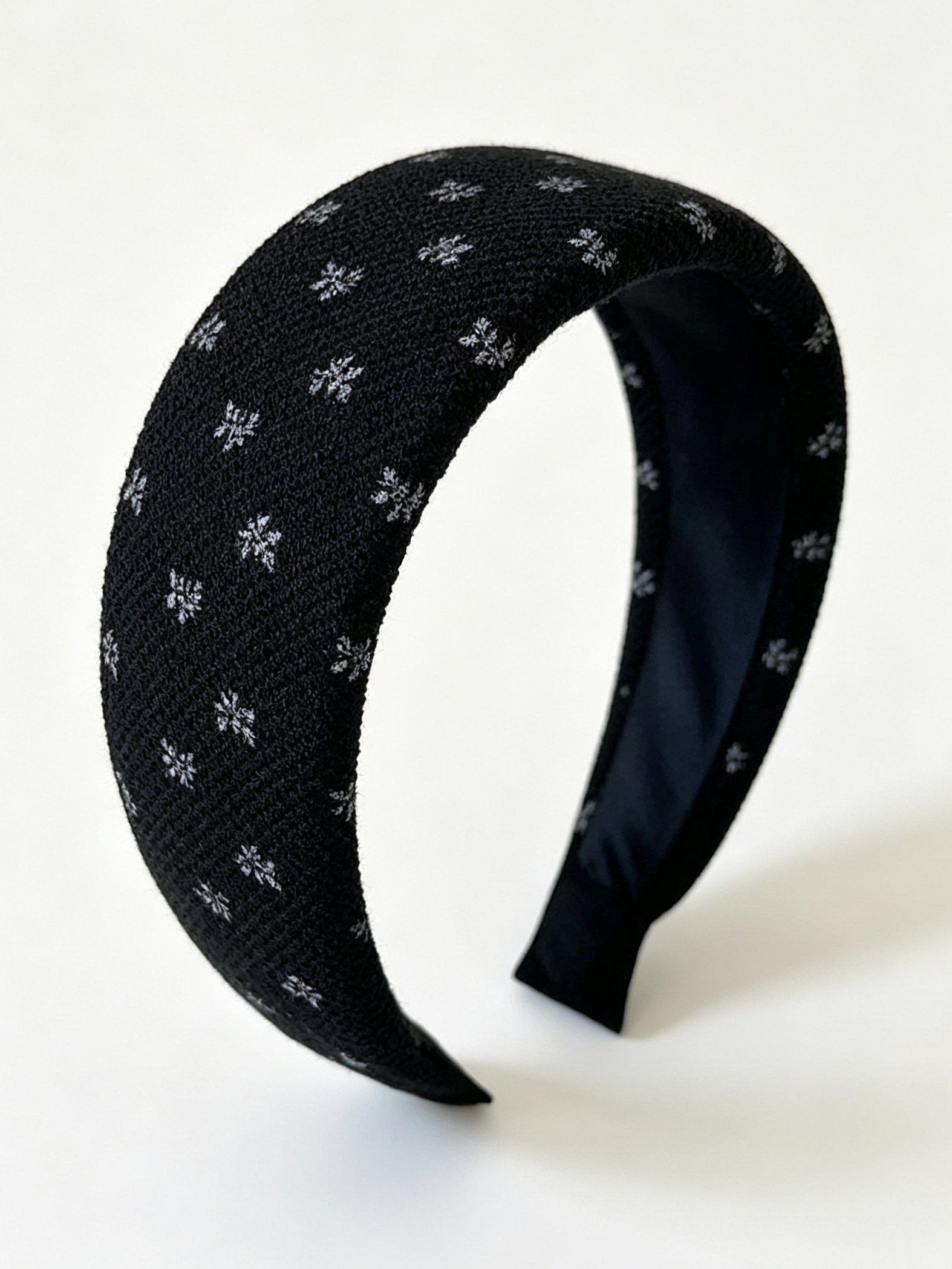 Knitted Small Floral Wide Headband