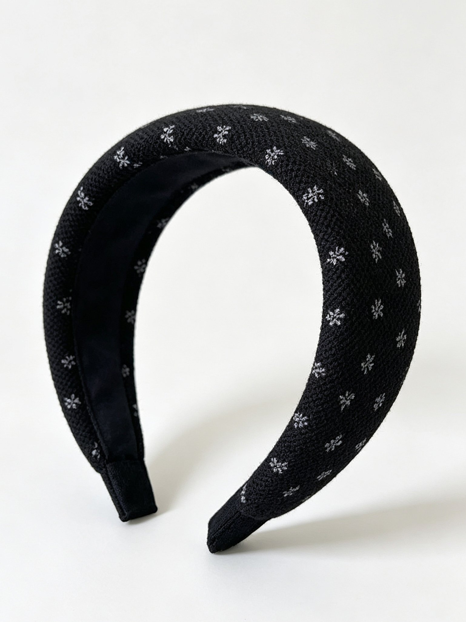 Knitted Small Floral Wide Headband