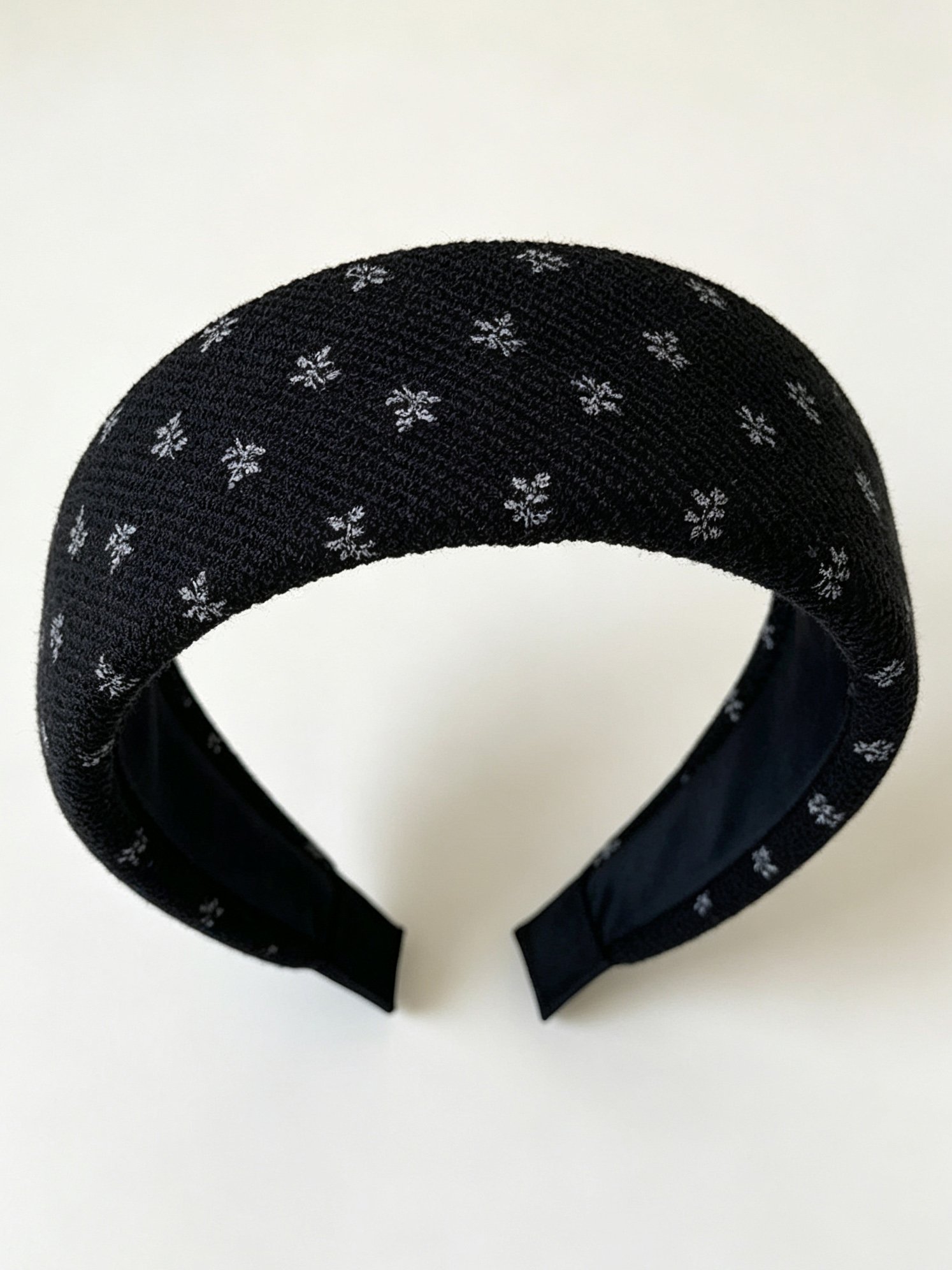 Knitted Small Floral Wide Headband