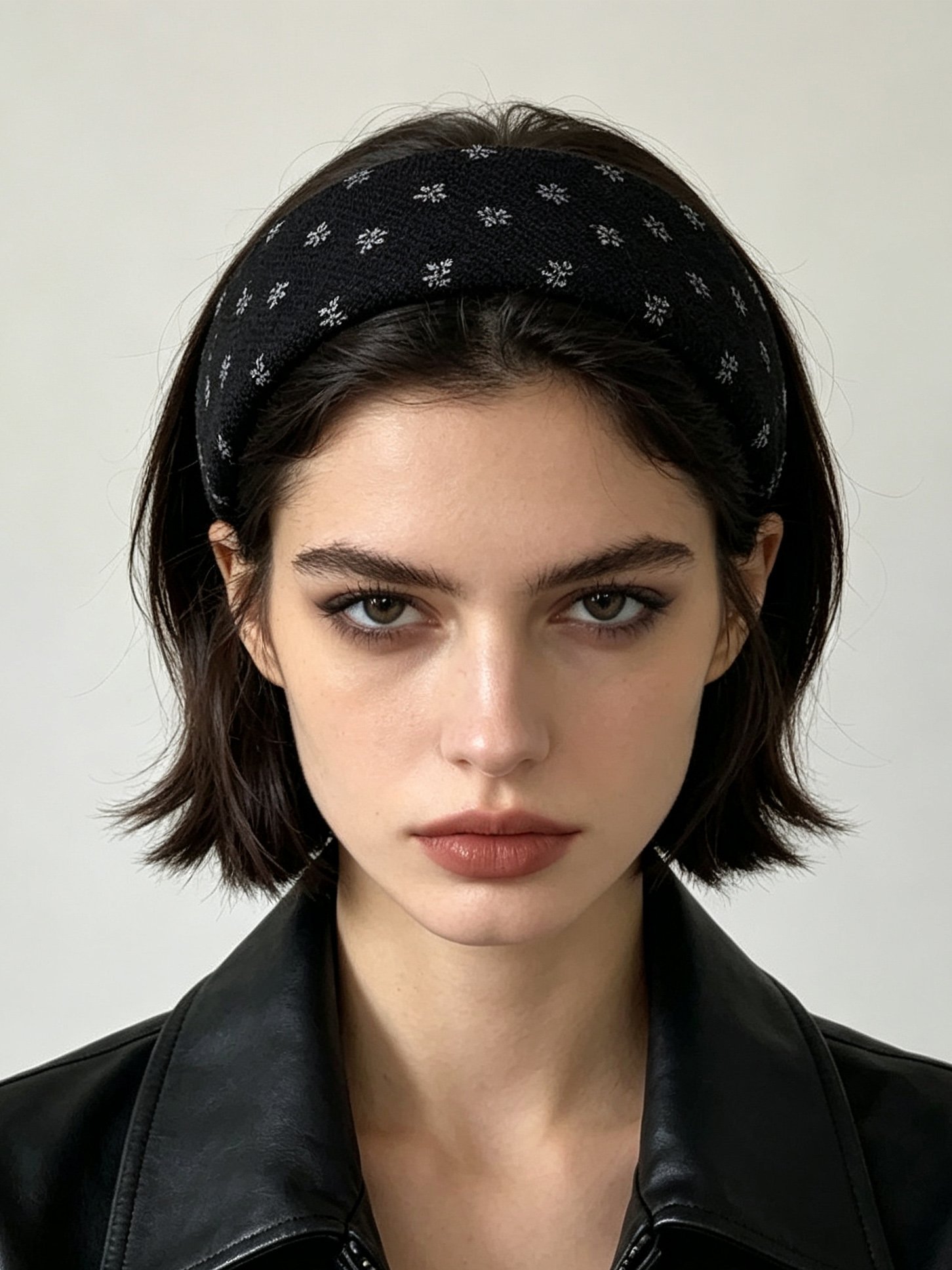 Knitted Small Floral Wide Headband