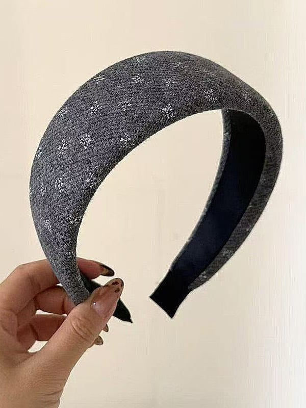 Knitted Small Floral Wide Headband