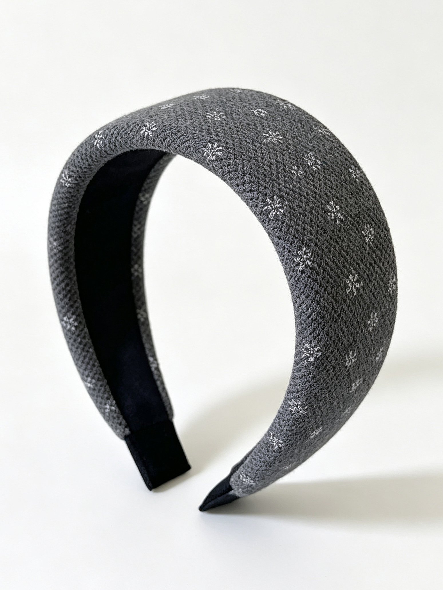 Knitted Small Floral Wide Headband