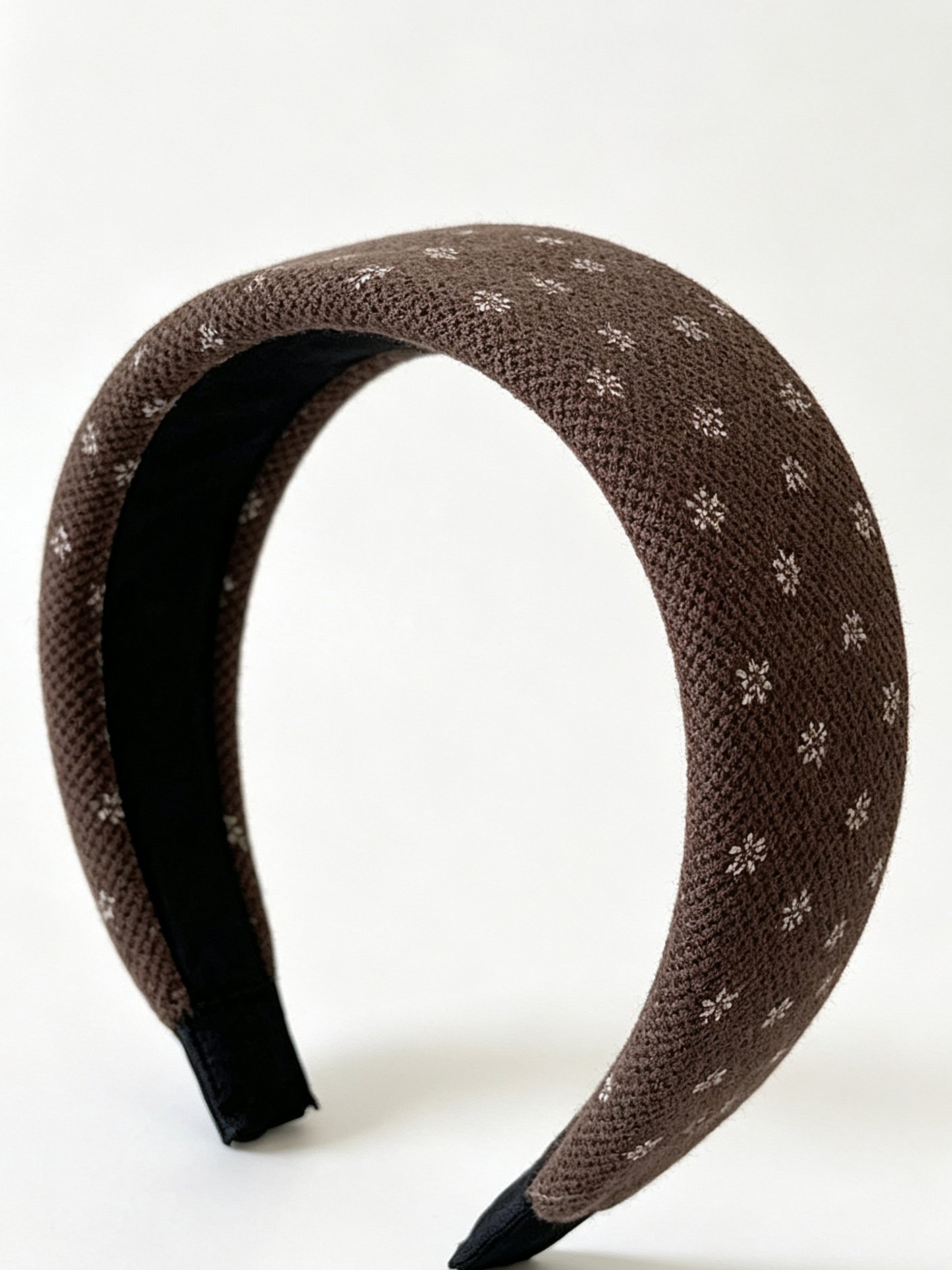 Knitted Small Floral Wide Headband