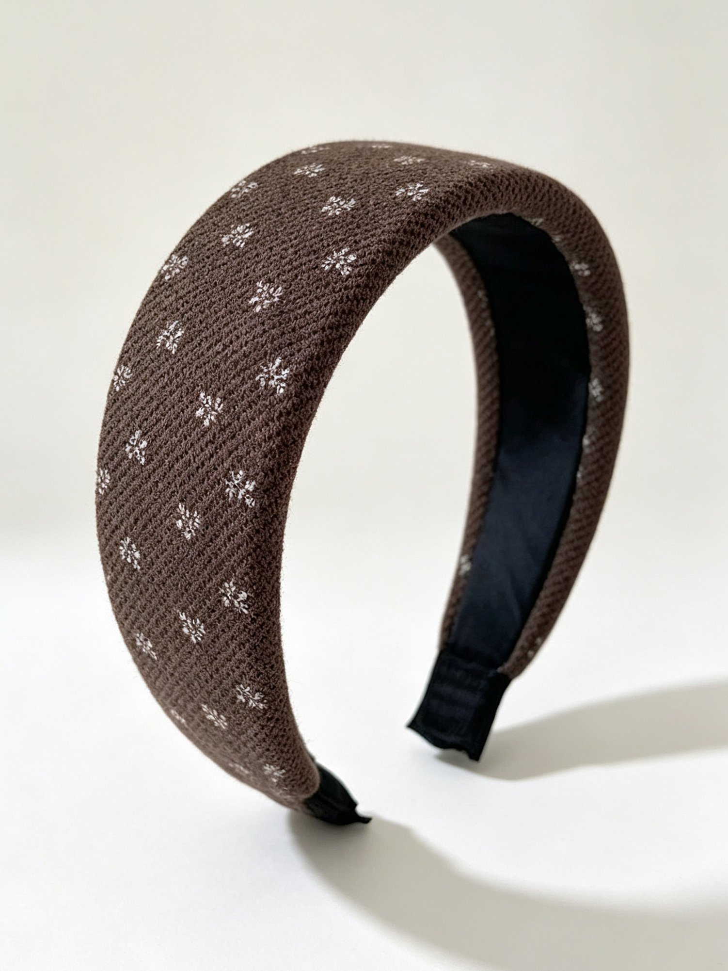 Knitted Small Floral Wide Headband