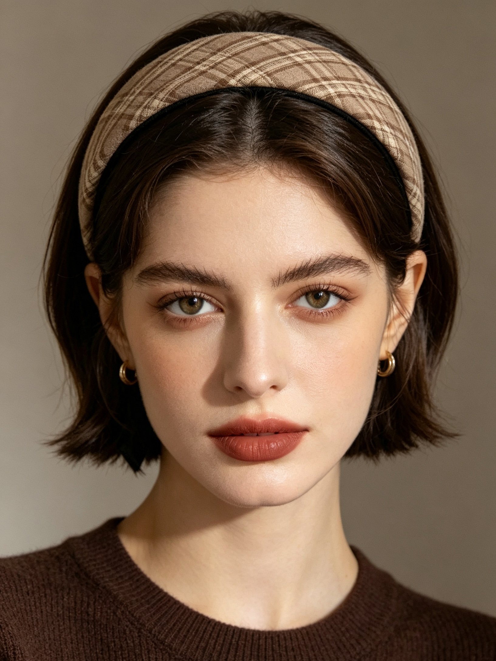 Plaid Wide Headband