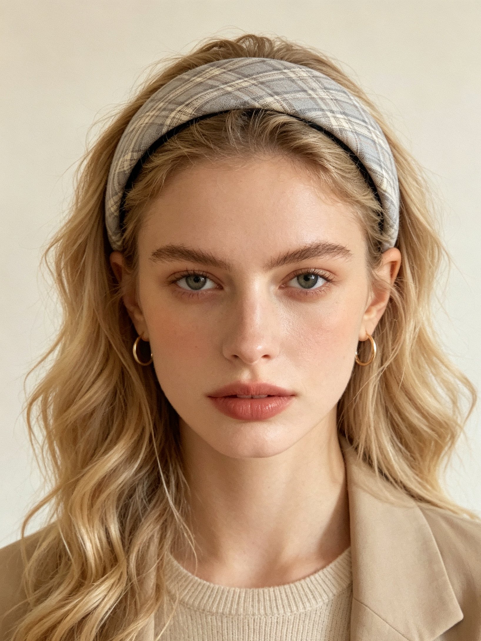 Plaid Wide Headband