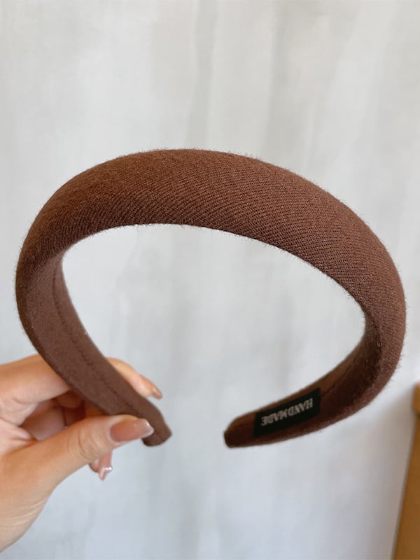 Wide Solid Color Plush Headband