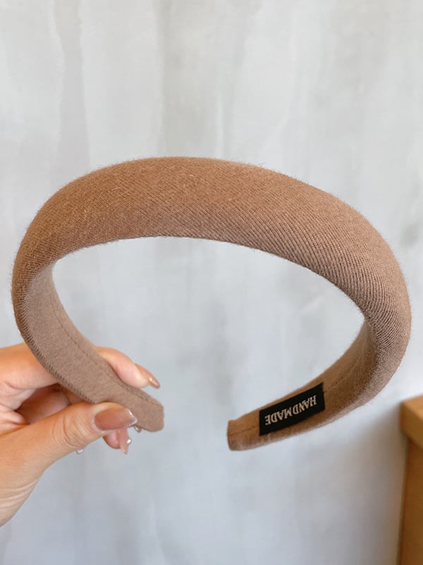 Khaki Padded Fabric Headband