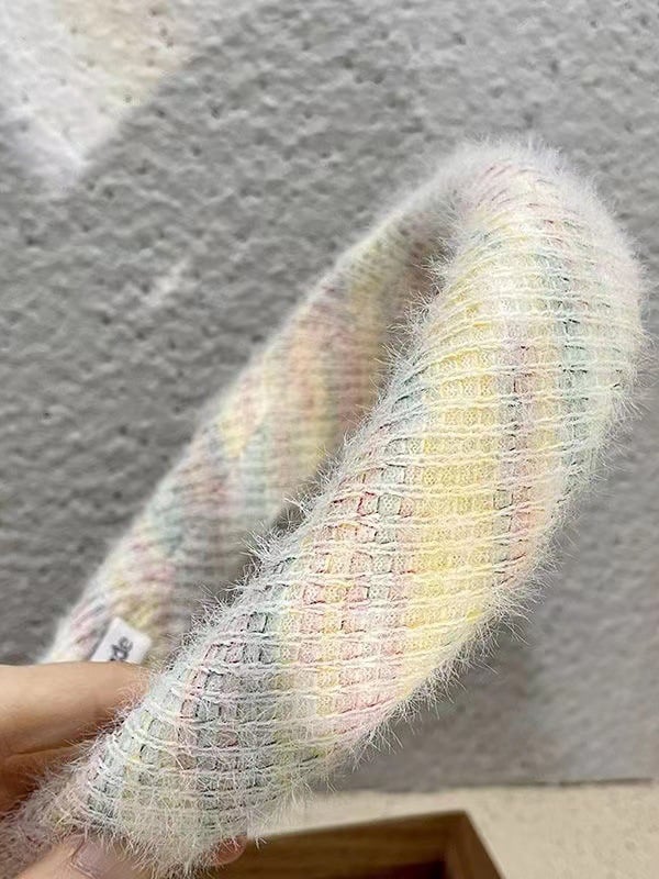Wide Colorful Plush Headband