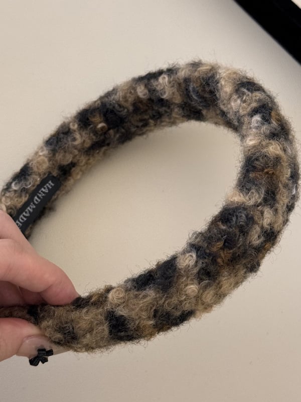 Faux Leather Pleated Wide Headband