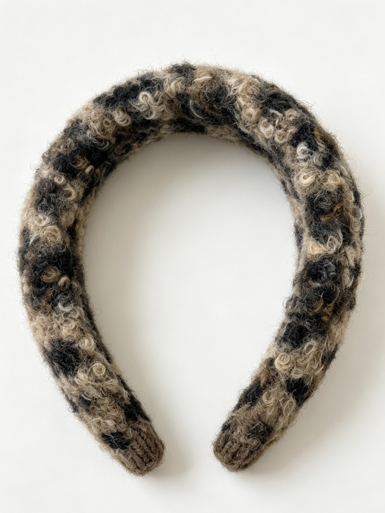 Faux Leather Pleated Wide Headband