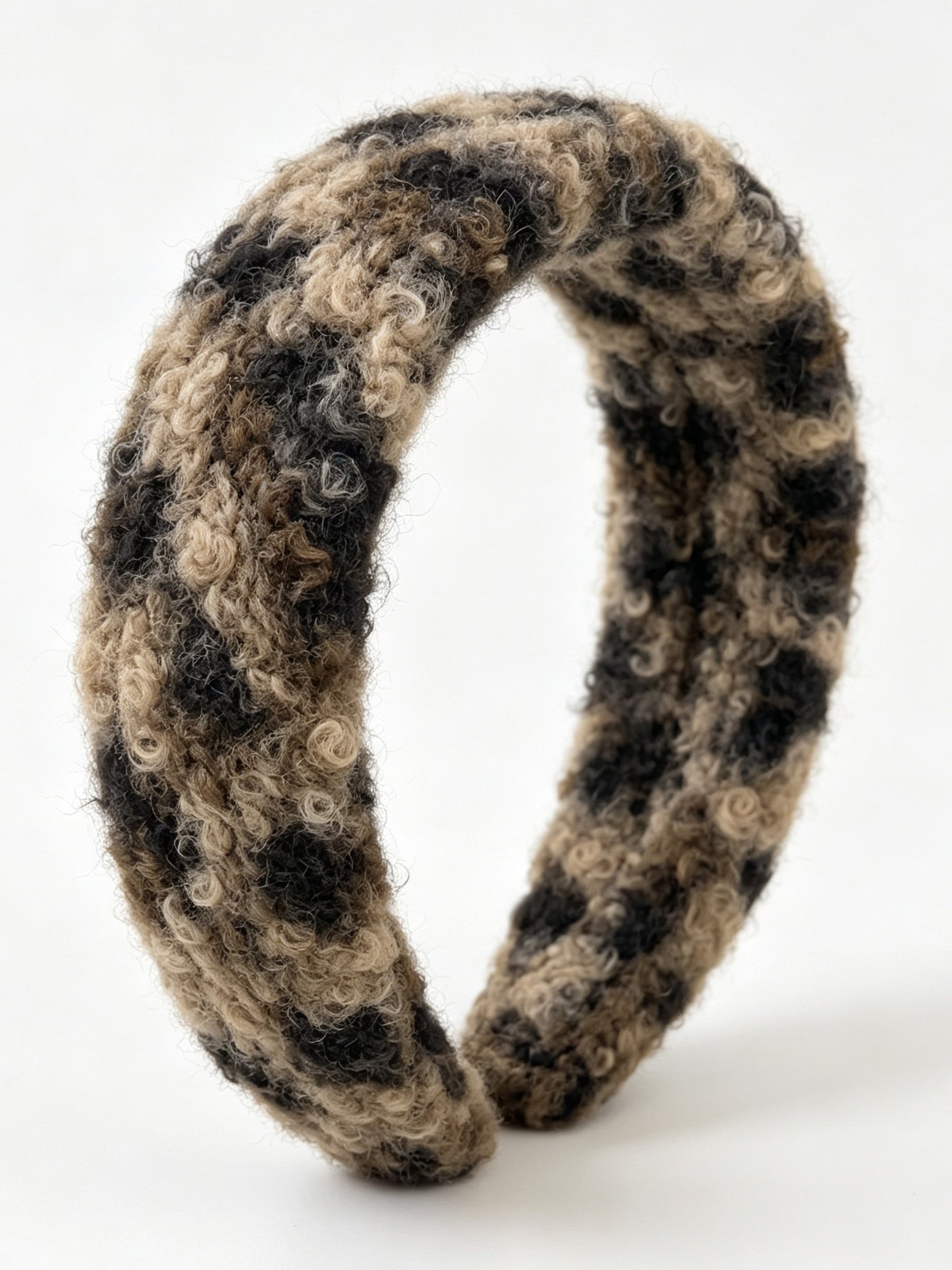 Faux Leather Pleated Wide Headband