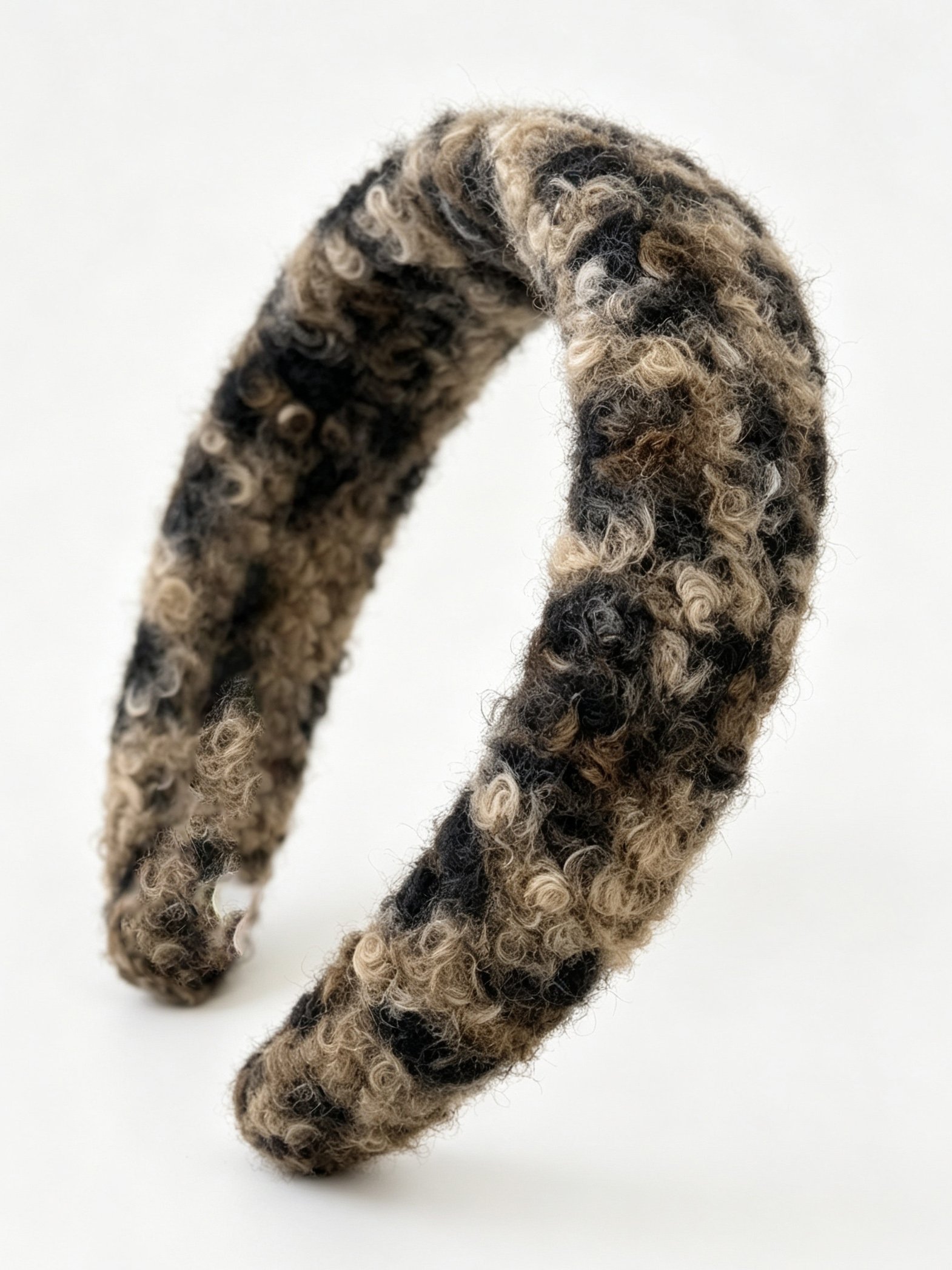 Faux Leather Pleated Wide Headband