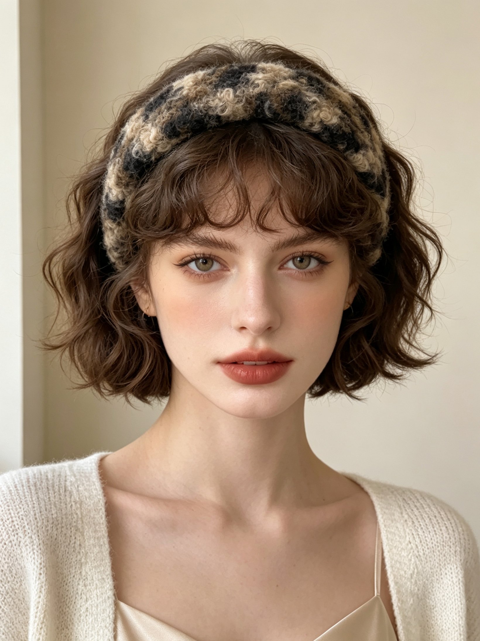 Faux Leather Pleated Wide Headband