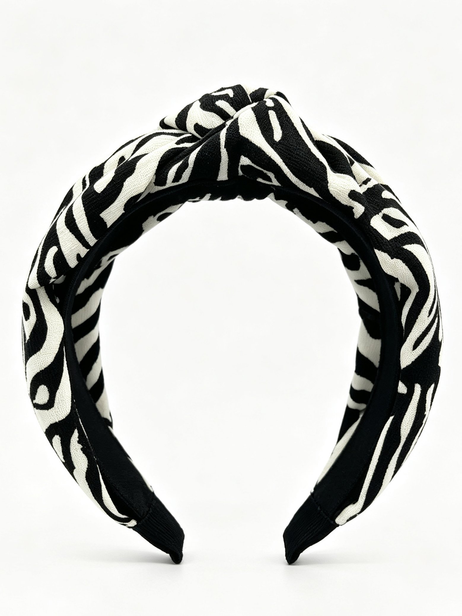 Knotted Zebra Print Minimalist Headband