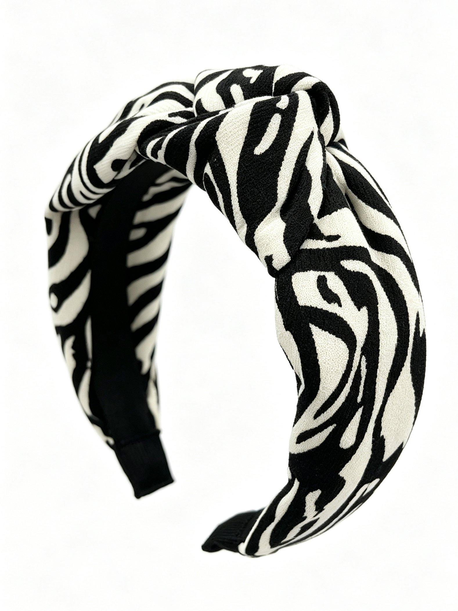 Knotted Zebra Print Minimalist Headband