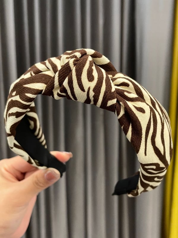 Knotted Zebra Print Minimalist Headband