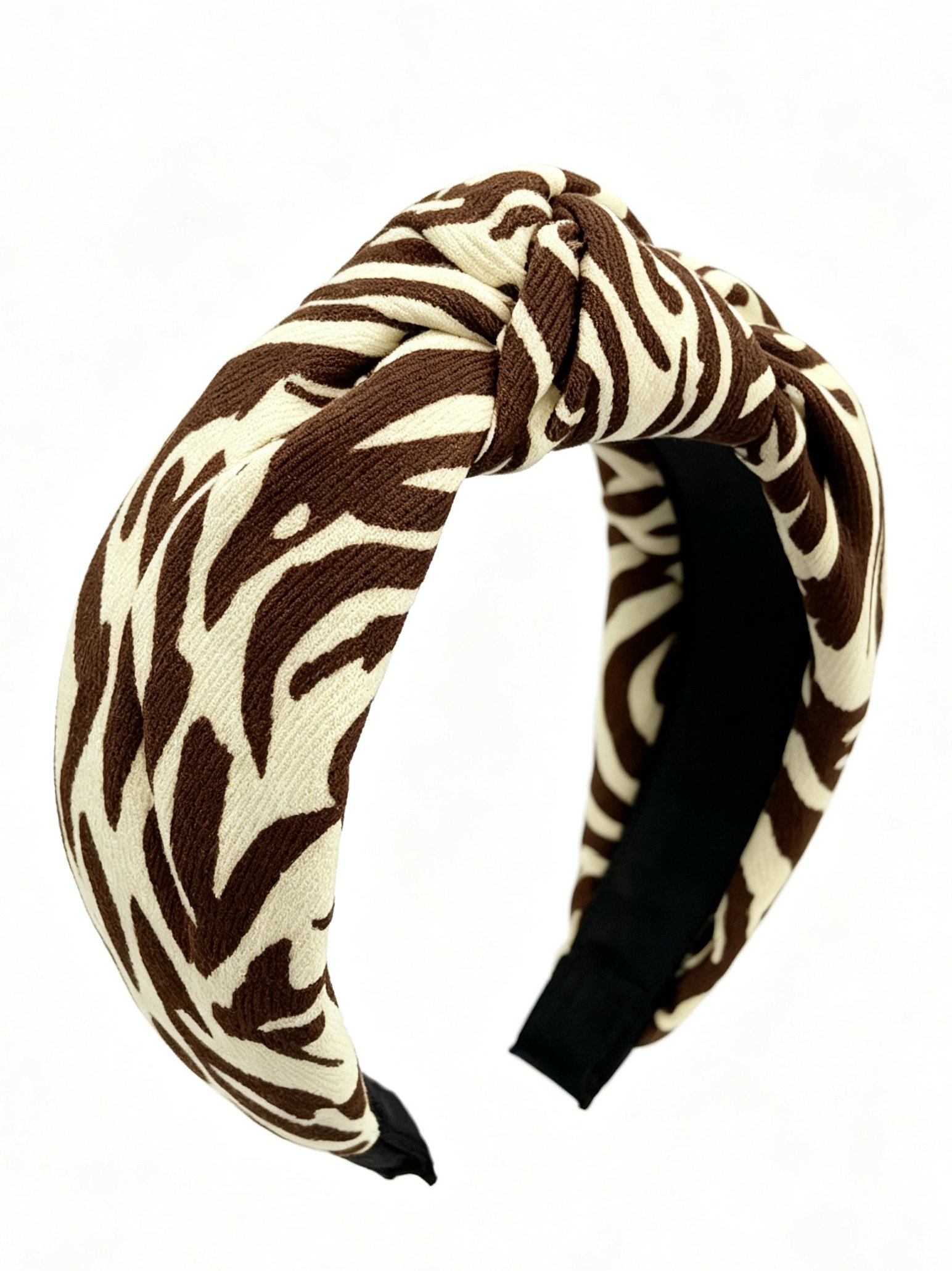 Knotted Zebra Print Minimalist Headband