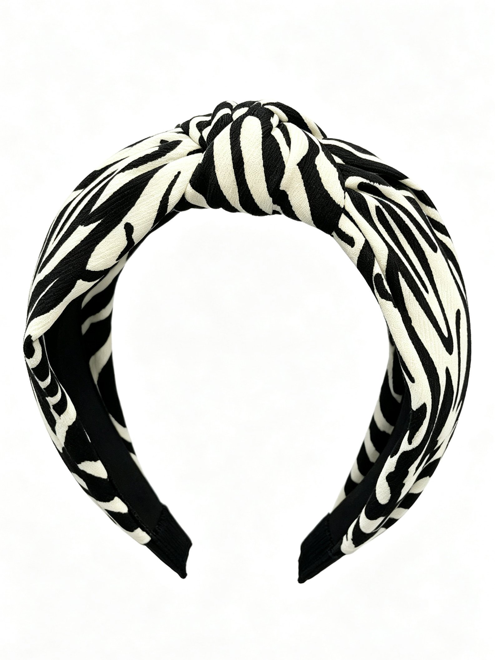 Knotted Zebra Print Minimalist Headband